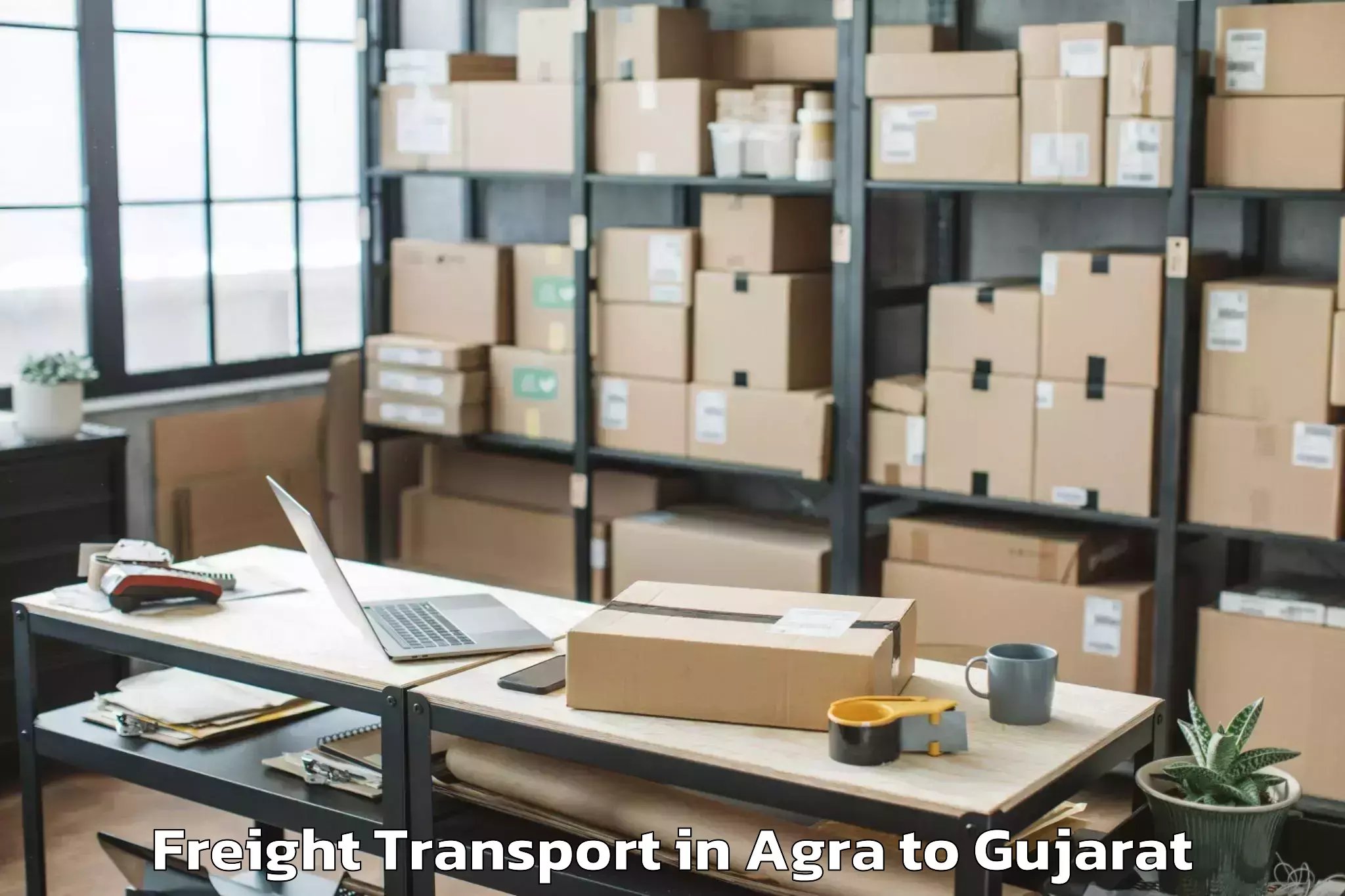 Easy Agra to Valod Freight Transport Booking